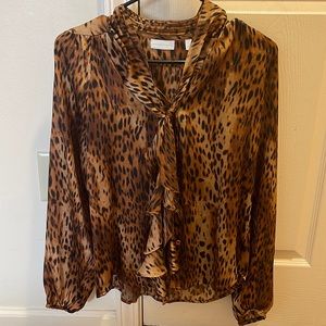 Cheetah Print Blouse